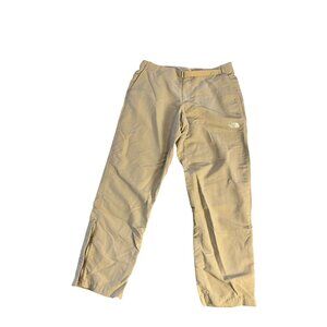 The North Face Mens tan Hiking Pants 36 Adjustable Belt Zippered Ankle Openings